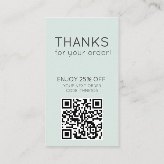 Coupon Insert Card – Money Off Next Order 名刺 (裏面)