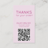 Coupon Insert Card – Money Off Next Order 名刺 (裏面)