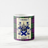 Couquhounの紫色のタータンチェックのKirkpatrickの頂上 コーヒーマグカップ (中央)