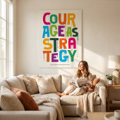 Courage As Strategy - Typography Print | Wall Art ポスター