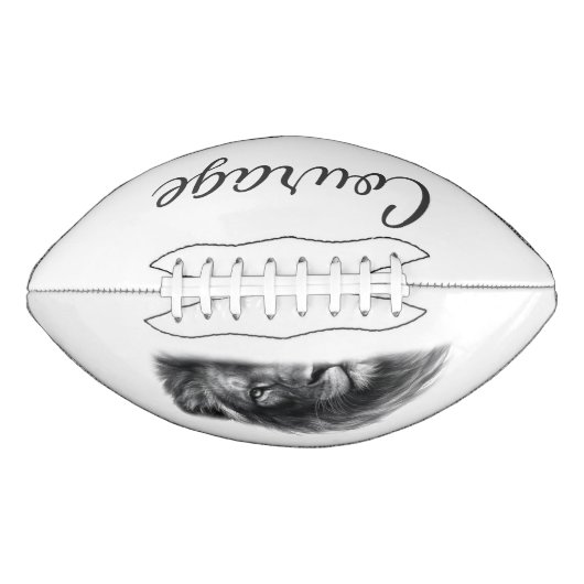 Courage Lion Artistic Minimal- アメリカンフットボール (正面)