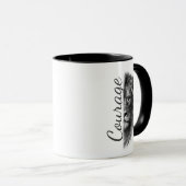 Courage Lion Artistic Minimal-  マグカップ (正面右)