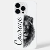 Courage Lion Artistic Minimal- Case-Mate iPhoneケース (裏面)