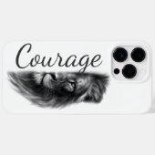 Courage Lion Artistic Minimal- Case-Mate iPhoneケース (裏面 (横))