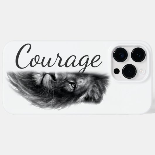 Courage Lion Artistic Minimal- Case-Mate iPhoneケース (裏面 (横))