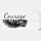 Courage Lion Artistic Minimal- Case-Mate iPhoneケース (裏面 (横))