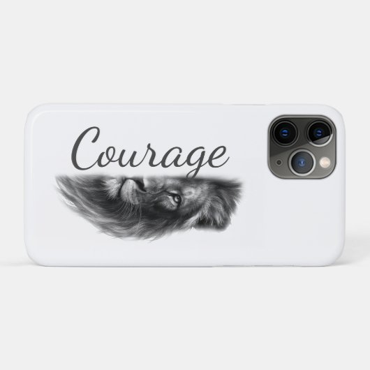 Courage Lion Artistic Minimal- Case-Mate iPhoneケース (裏面(横))