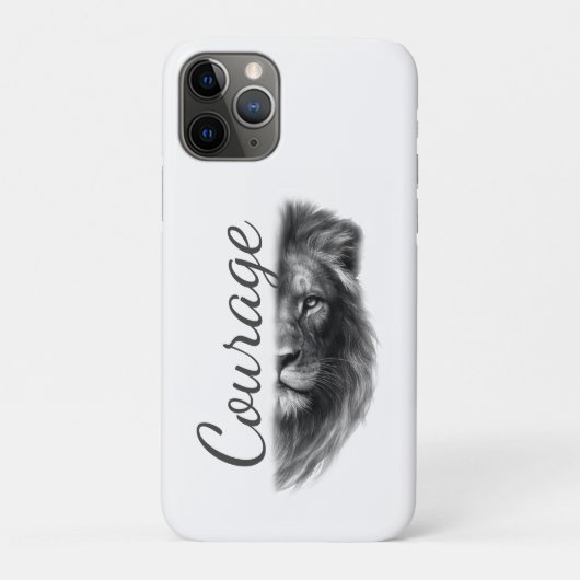 Courage Lion Artistic Minimal- Case-Mate iPhoneケース (裏)