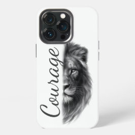 Courage Lion Artistic Minimal- iPhone 13 Proケース