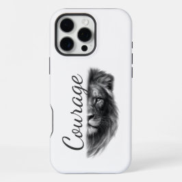 Courage Lion Artistic Minimal- iPhone 16 Pro Maxケース
