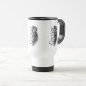 Courage Lion Artistic Minimal Tee-Thermal Tumbler トラベルマグ (正面右)