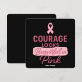 Courage Looks Beautiful in Pink Breast Cancer  招待状 (正面/裏面)