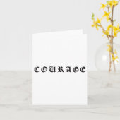 Courage One Word Insrational Motivational Quote Wo カード (黄色い花)