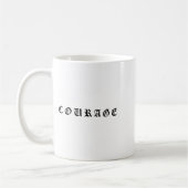 Courage One Word Insrational Motivational Quote Wo コーヒーマグカップ (左)