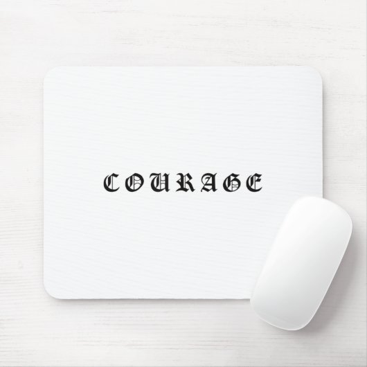 Courage One Word Insrational Motivational Quote Wo マウスパッド (マウス)