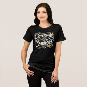 Courage Over Comfort Calligraphy Tee トライブレンドＴシャツ (正面全面)