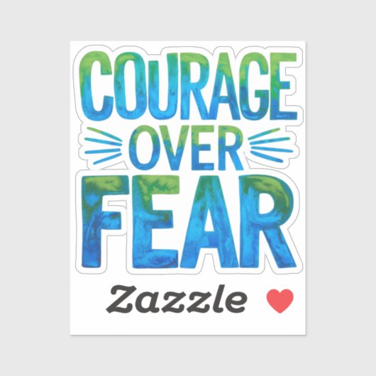 Courage over fear シール (シート)