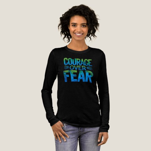 Courage over fear トライブレンドＴシャツ (正面全体)