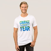 Courage over fear トライブレンドＴシャツ (正面全面)