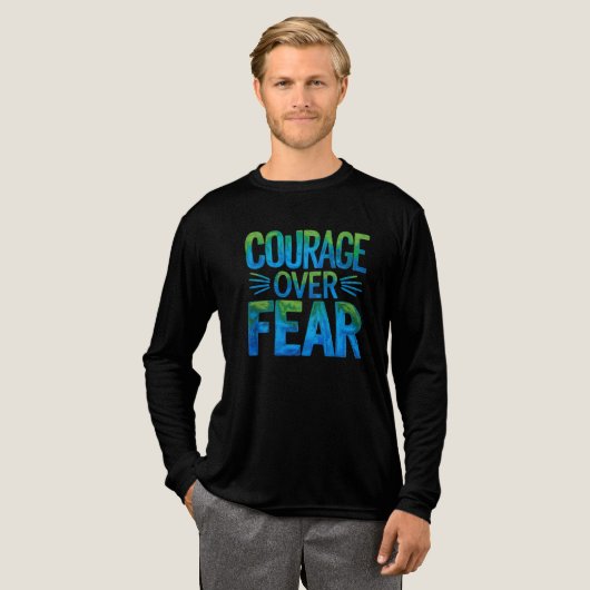 Courage over fear トライブレンドＴシャツ (正面全体)