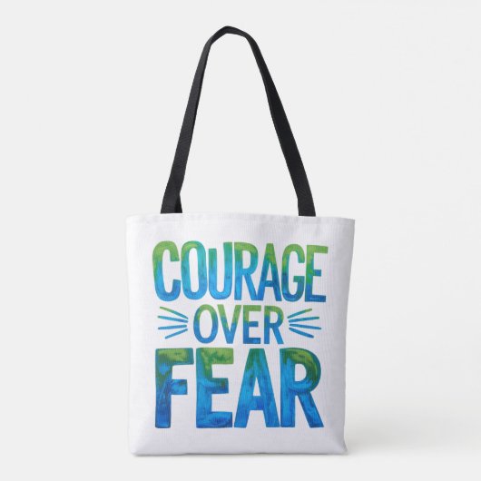 Courage over fear トートバッグ (裏面)