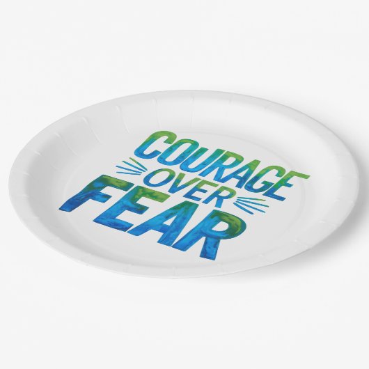 Courage over fear ペーパープレート (アングル)
