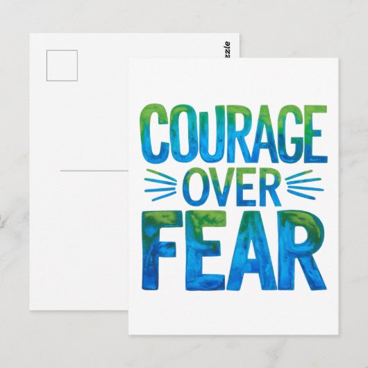 Courage over fear ポストカード (正面/裏面)