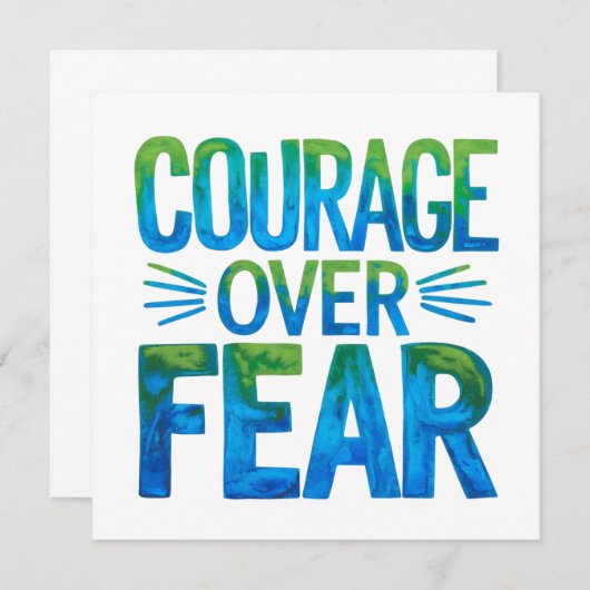 Courage over fear 招待状 (正面/裏面)
