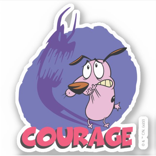 Courage the Cowardly Dog | Shadow Graphic シール (正面)
