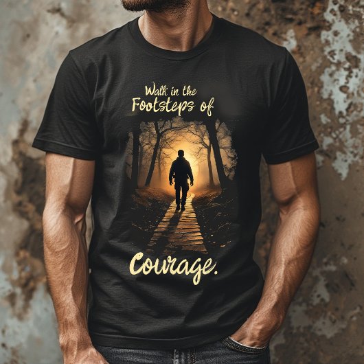Courageous Faith Quote Tee | Spiritual Motivation  Tシャツ
