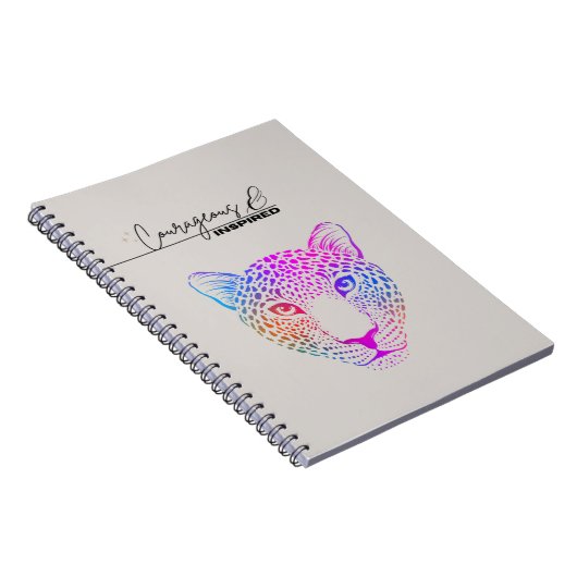 Courageous & Inspired Cosmic Leopard Notebook ノートブック (右側)
