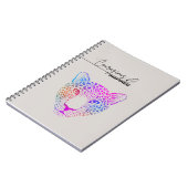 Courageous & Inspired Cosmic Leopard Notebook ノートブック (左側)