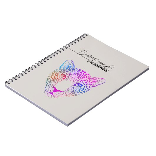 Courageous & Inspired Cosmic Leopard Notebook ノートブック (左側)