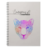 Courageous & Inspired Cosmic Leopard Notebook ノートブック (正面)