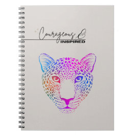 Courageous & Inspired Cosmic Leopard Notebook ノートブック