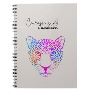 Courageous & Inspired Cosmic Leopard Notebook ノートブック