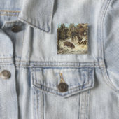 Courbet (偽造品)として署名する雪のイノシシ 缶バッジ (インサイチュ)