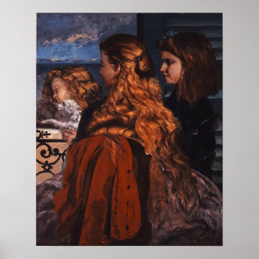 Courbet - Three Young English Women ポスター (正面)