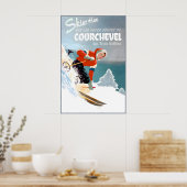 Courcheval France Poster New Retro Winter Sports ポスター (キッチン)