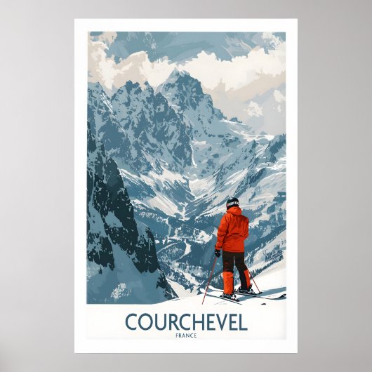 Courchevelウォールアート1 ポスター (正面)