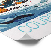 Courchevelフランスのポスター ポスター (角)