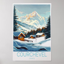 Courchevelフランスのポスター