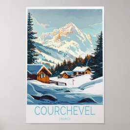 Courchevelフランスのポスター ポスター