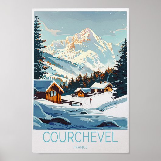 Courchevelフランスのポスター ポスター (正面)