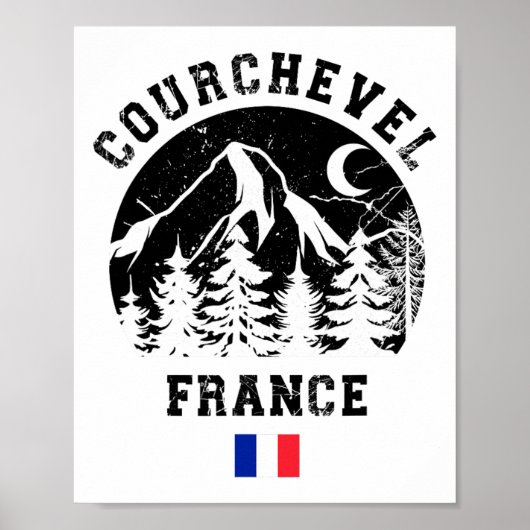 Courchevel France Alps Ski Resort Alpine Skiing Fr ポスター (正面)