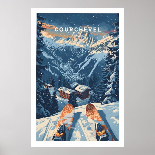 Courchevel Print France 1 ポスター (正面)