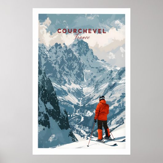Courchevel Ski Poster 1 ポスター (正面)