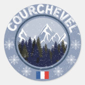Courchevel Station de ski ラウンドシール (正面)