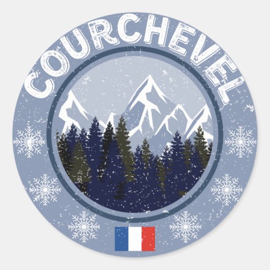 Courchevel Station de ski ラウンドシール (正面)