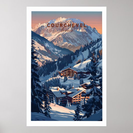 Courchevel Travel Poster - フランス 1 ポスター (正面)